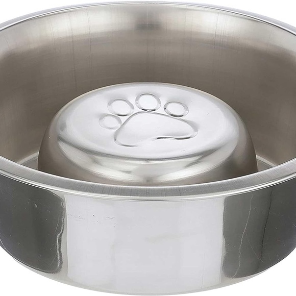 NWOT Stainless Steel Slow Feed Bowl for Dogs - Fits in Raised Feeders (3 Cup) - Picture 2 of 7